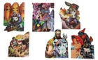 Vtg 1990 Punisher Spiderman Wolverine Punisher Diecut Art Marvel Lot of 5