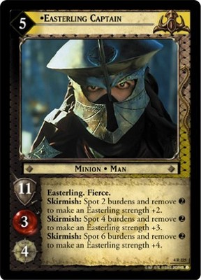 LOTR TCG TTT Two Towers EASTERLING CAPTAIN 4R225 NM/MINT Top Shelf Card