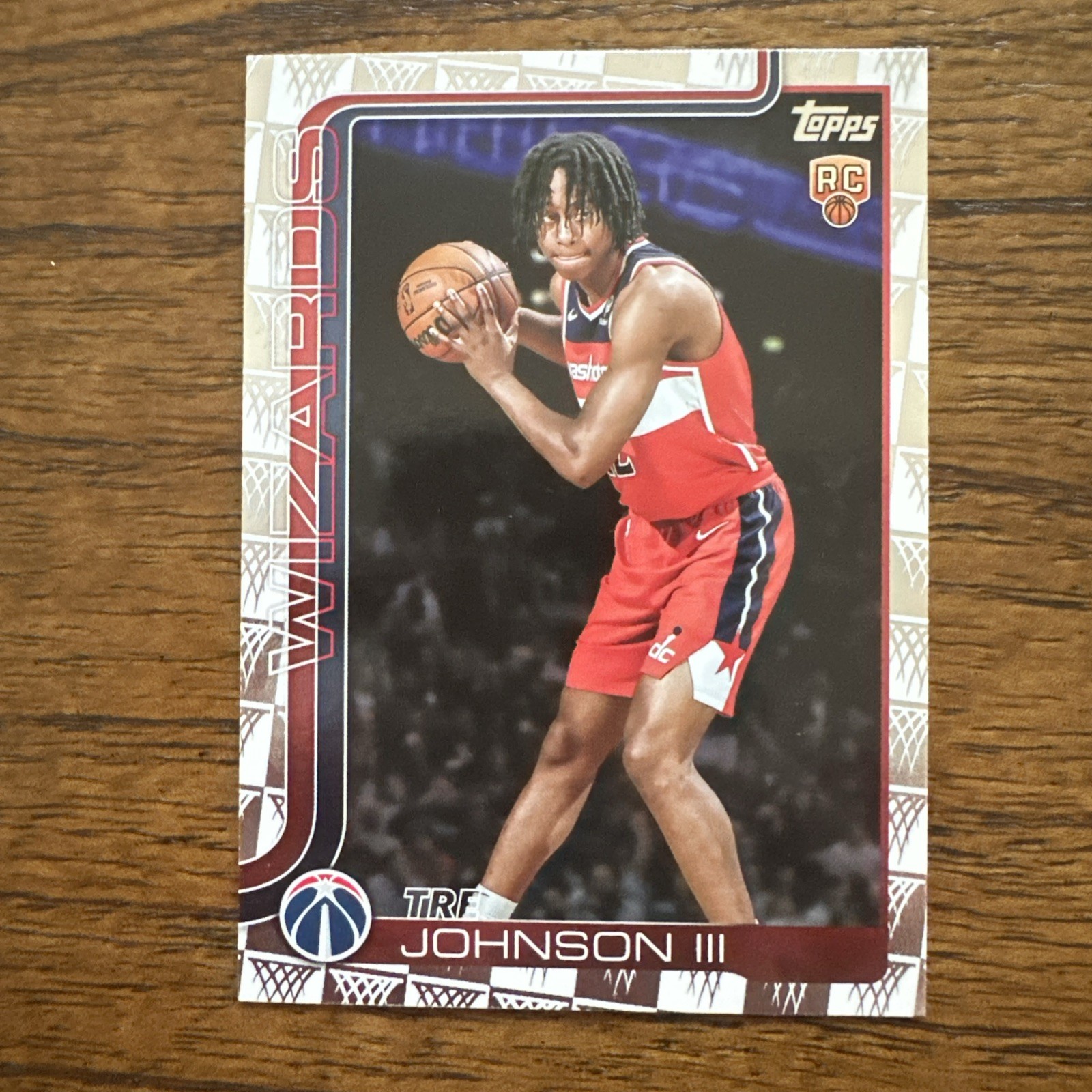 2025/26 Topps Card - Tre Johnson III Season Tip-Off Foil Rookie RC  #206 Wizards
