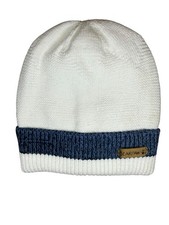 Bearpaw 12-24 Month Baby White Navy Knit Beanie Warm Hat Ski Winter Gear Fall