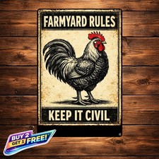 Cluck Around and Find Out Funny Farmhouse Tin Sign 8x12 Chicken Wall Decor