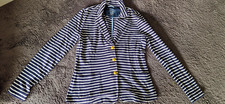 Christian Berg Damen Bluse Gr. 38 blau/weiß gestreift Langarm Knopf Jersey