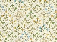 SCHUMACHER CURTAIN FABRIC Francis Scallop Floral INDOOR/OUTDOOR 0.55 M DOCUMENT
