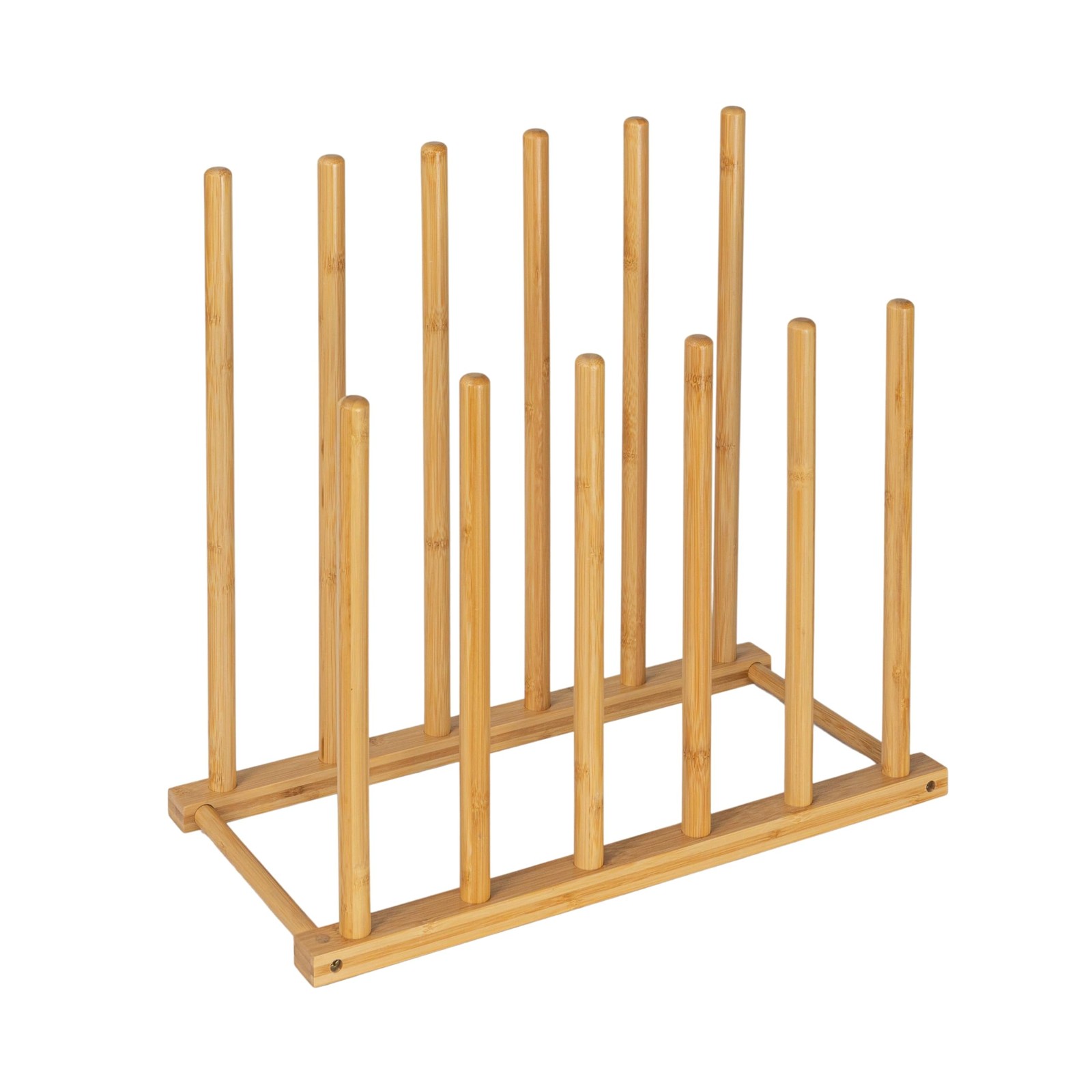 Natural Bamboo 6-Pair Boot Rack for Organized Entryway Storage