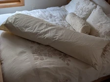 The Company Store Feather and Down Body Pillow & Cover - EXCELLENT