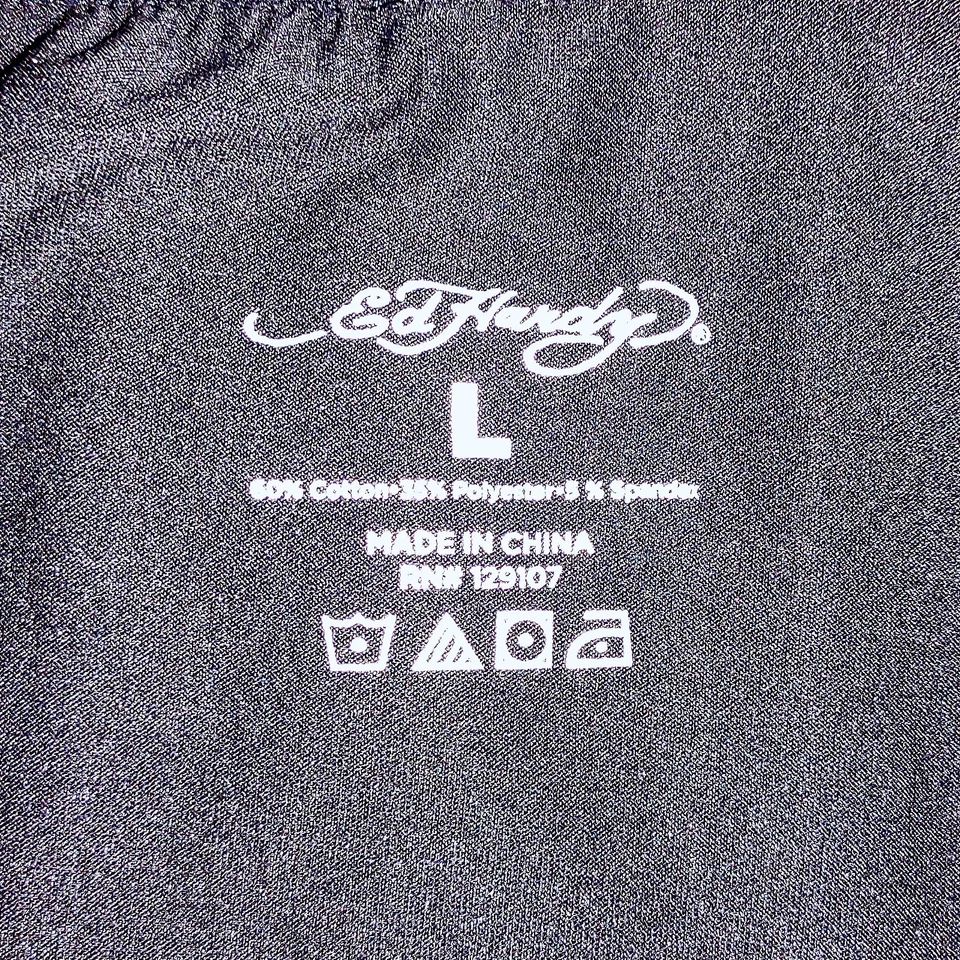 Bolsa boxer Ed Hardy Logo negra con calaveras multicolores mezcla de algodón frontal nueva sin etiquetas Foto 3 de 4