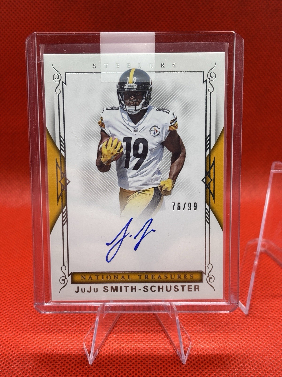 JuJu Smith-Schuster Panini National Treasures Rookie Signatures #RSJJS Base
