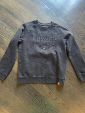 CCM Youth XL Lumber Yard Hockey Sweatshirt. Embroidered Black Long Sleeve