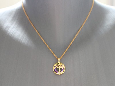 Pendentif arbre de vie, collier arbre de vie en acier inoxydable, aurore boréale