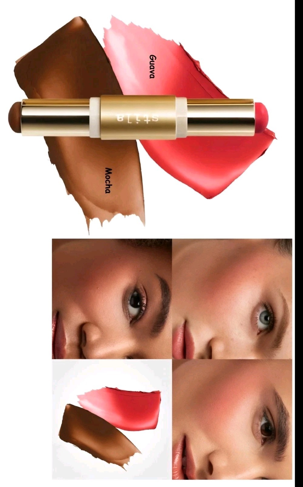 Stila GUAVA & MOCHA Blush & Bronze Hydro Blur Cheek Duo 0.33 OZ NIB - Image 2