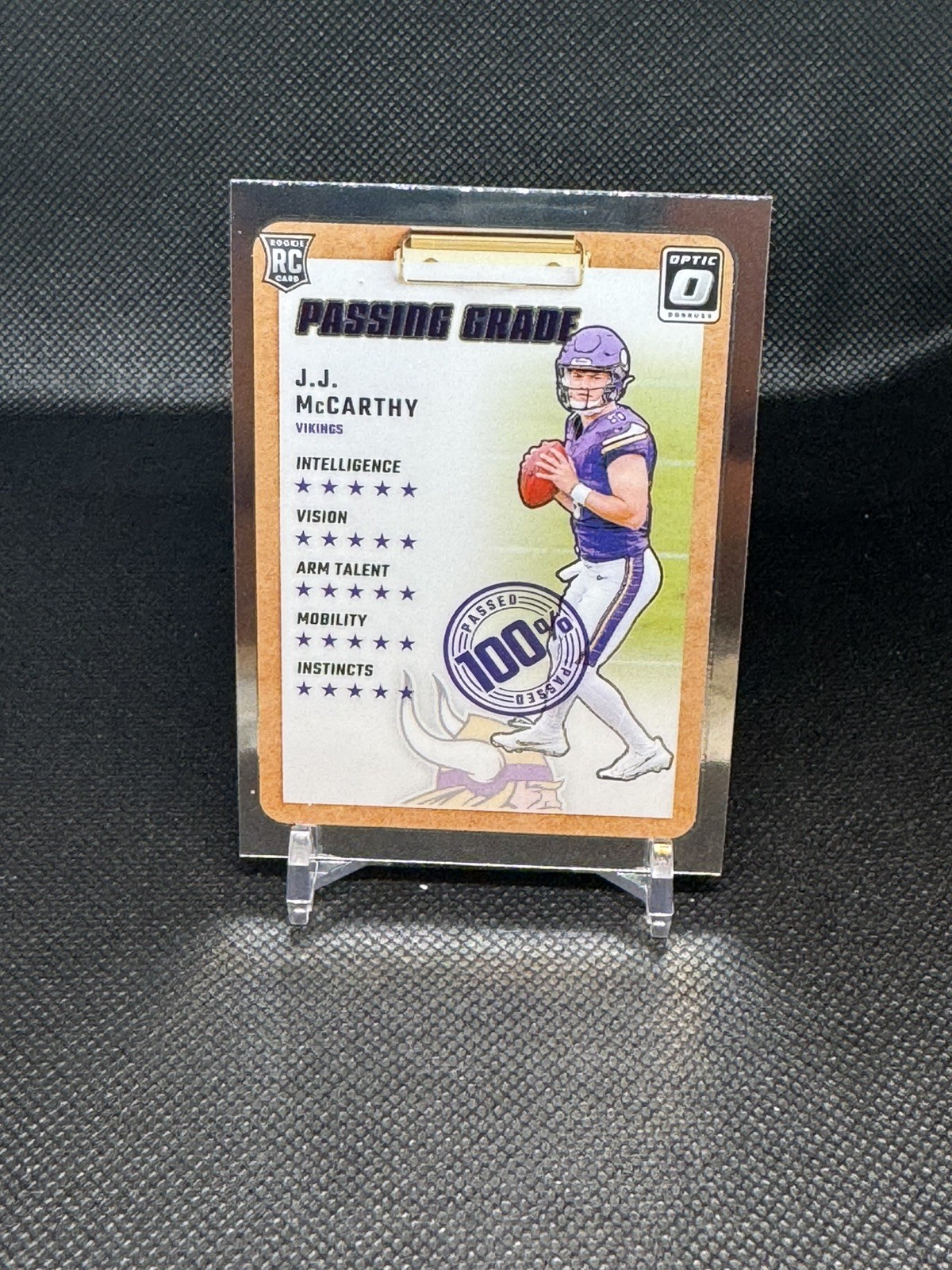 2024 Donruss Optic #6 J.J. McCarthy Passing Grade