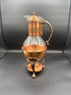 OLDMOUNTAIN 480深型 COPPER BRASS STAINLESS Vintage 1960s Princess House Copper & Brass Coffee Carafe w