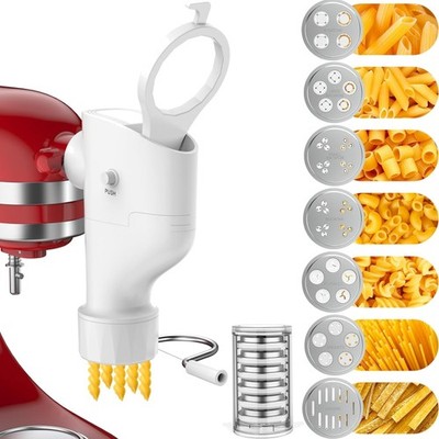Pasta Press Attachment KitchenAid Mixer with 7 Discs Stainless Steel