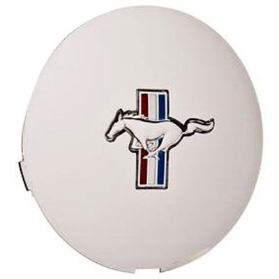 CJ Classics Wheel Center Cap With Tri-Bar Pony Emblem Silver Mustang 1991-1993