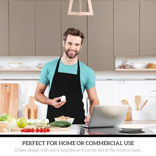  12 Pack Professional Chef Apron – Grilling Aprons for Men, Chef - 12 Pack