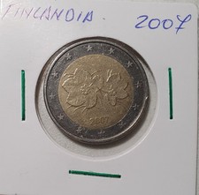 Moneda De Dos Euros De Finlandia Circulada.Año 2007
