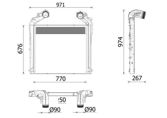 MAHLE CI 703 000P CHARGE AIR COOLER