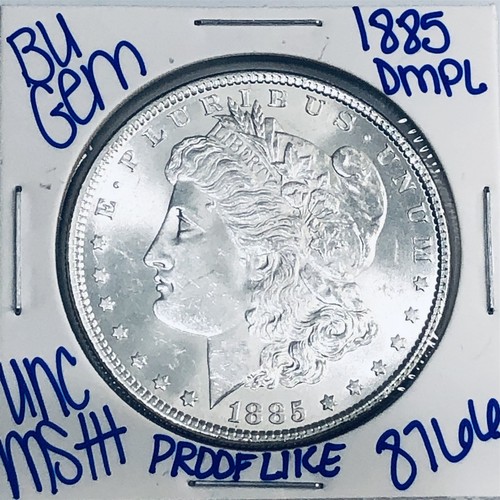 1885 STGL. UNZIRKULIERT MORGAN SILBER DOLLAR AUTHENTISCHE US-PRÄGEANSTALT KOSTENLOSER VERSAND 8766