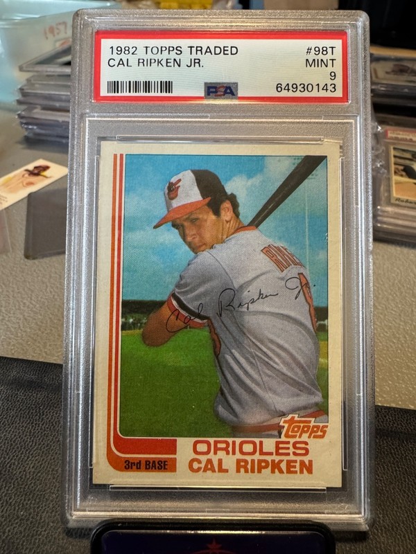 1982 TOPPS TRADED #98T CAL RIPKEN JR HOF RC PSA 9 JUST GRADED CENTERED HIGH END