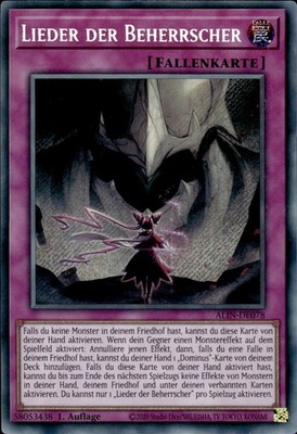 Lieder der Beherrscher ALIN-DE078 Secret Rare Alliance Insight Yugioh