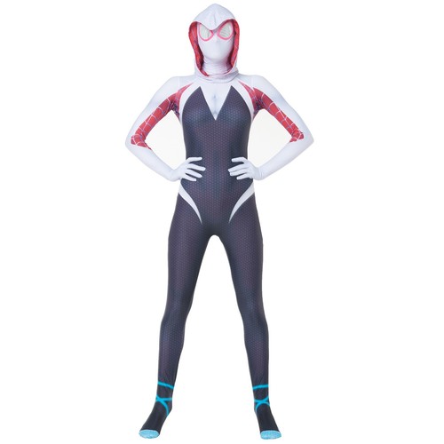 Spider-Gwen Cosplay Bodysuit with Mask Women’s Costume Halloween - Picture 6 of 9