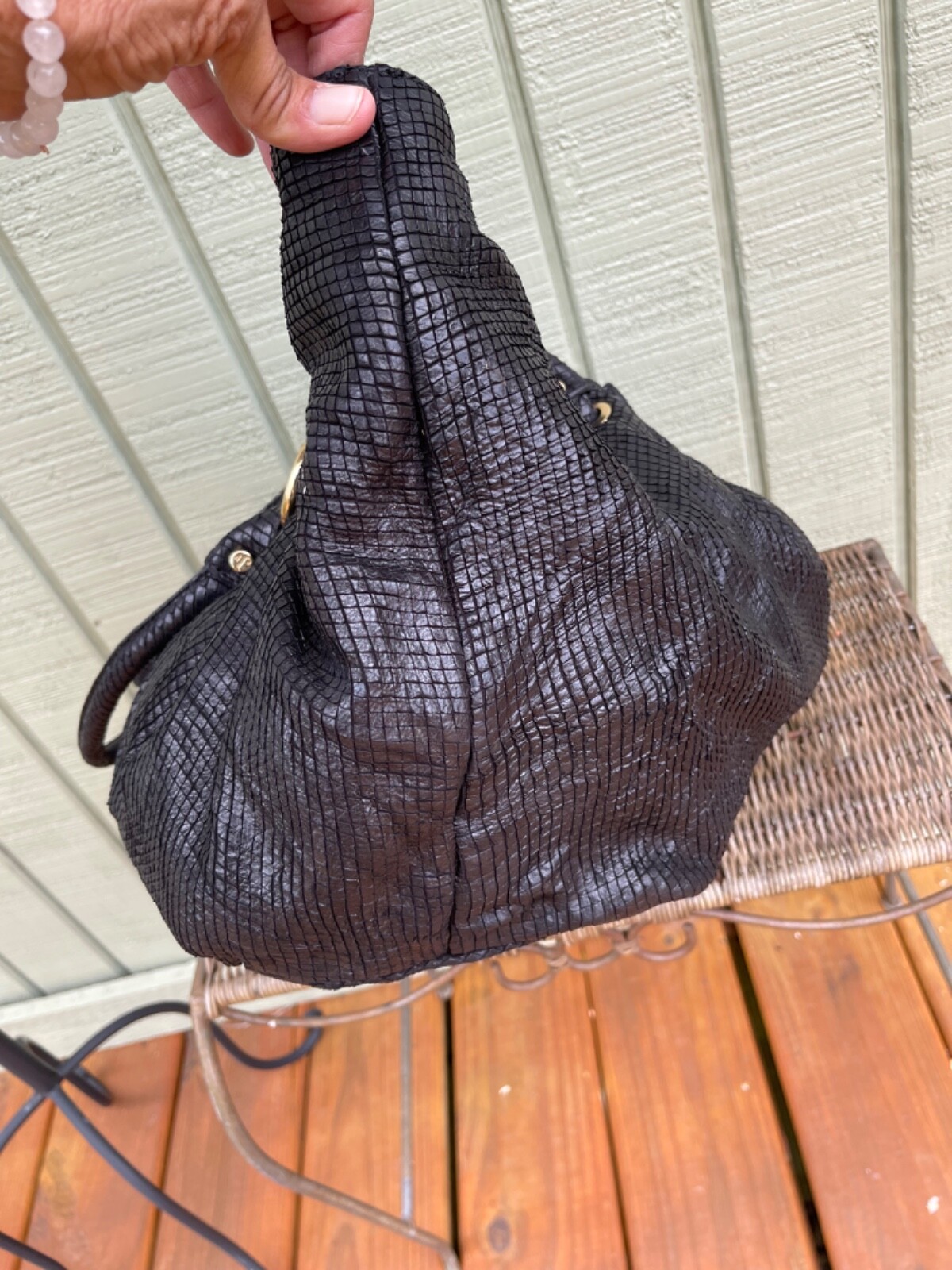 Jenrigo Italian Black Python Embossed Italian Lea… - image 7