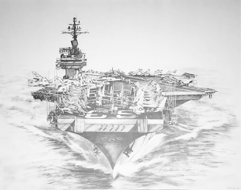 CV-63 USS Kitty Hawk Aircraft Carrier 16x20 Print New from Old Stock