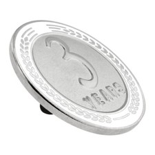 PinMart's 3 Years of Service Award Employee Recognition Gift Lapel Pin - White3