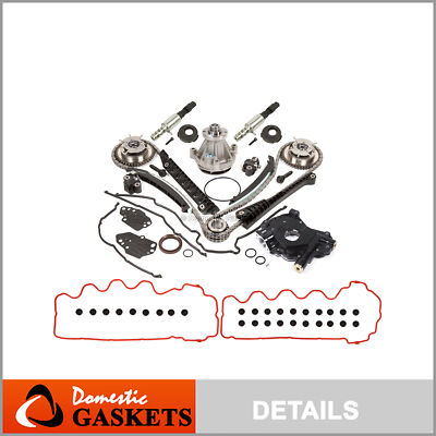 Timing Chain Kit VCT Selenoid Cam Phaser Oil Water Pump for 07-10 Ford 5.4L 24V