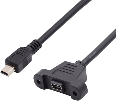 Panel Mount Type Mini USB 5Pin Stecker auf Buchse Verlängerungsadapterkabel mit 