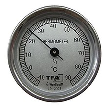 Compost Thermometer - Stainless Steel Outdoor Silage / Soil. Made in Germany