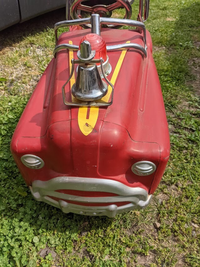 Antique Fire Truck Pedal Car Collectible eBay
