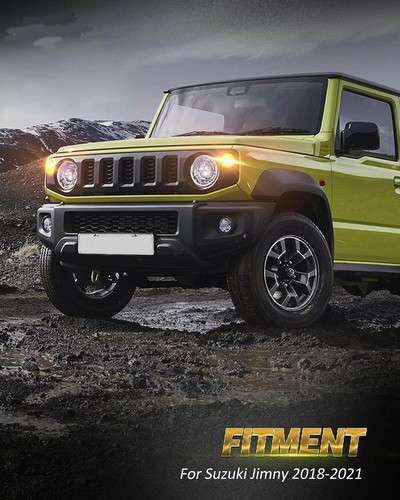 For Suzuki Jimny 2018-2024 LED Turn Signal Light Round Amber Fog Lamps Sides - Picture 6 of 12