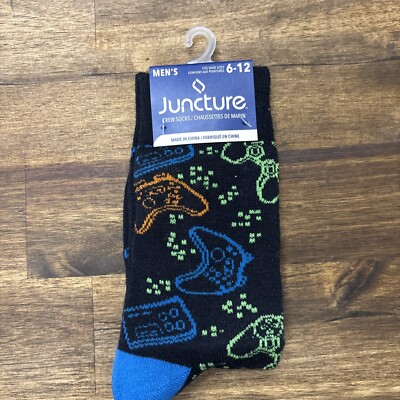 Gamers Juncture Black One Pair Socks Size 6-12 *VIDEO GAME* Gamers