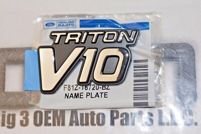 #ad 1999 2004 Ford Super Duty Triton V10 Fender Emblem Chrome new OEM F81Z 16720 BZ $28.00