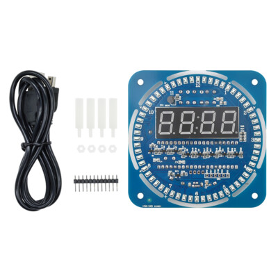 Assembled DS1302 Rotating LED Electronic 5V Digital Clock 51 SCM Learning Board