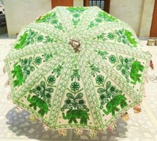 Garden Parasol Handmade Embroidered Indian Outdoor Sun Shade Patio Umbrella 72
