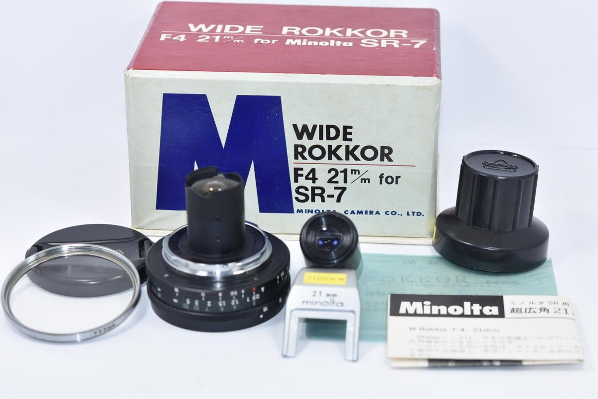 Rare MINOLTA W.ROKKOR-QH 21mm F4 genuine finder, filter Rare MINOLTA W.ROKKOR-QH 21mm F4 genuine finder, filter