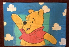 ONE Disney Winnie The Pooh Piglet Standard Pillow Case Blue Clouds Vintage