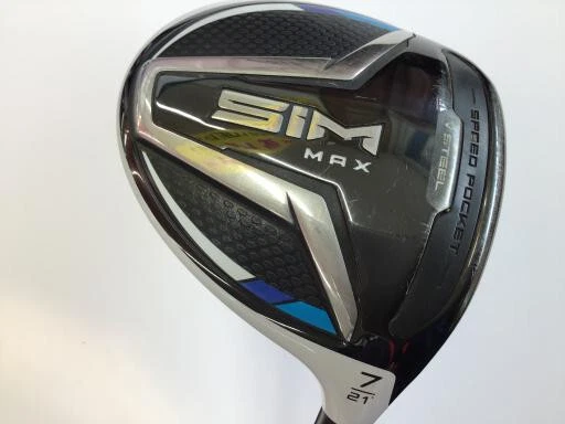 TaylorMade SIM MAX 2020 7W 21° 41.75in R-Flex TENSEI BLUE TM50 Fairway Wood EXC