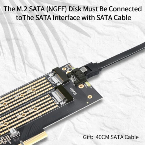 Adattatore SSD JEYI per NVMe Dual M.2 PCIe X4 X8 X16 4.0 NGFF SSD, NVME e SATA - Foto 9 di 12