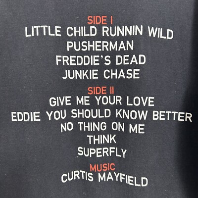 【デッドストック】　STUSSY × Curtis Mayfield　TEE　黒 Stussy x Curtis Mayfield Superfly Tee Black T-Shirt Short