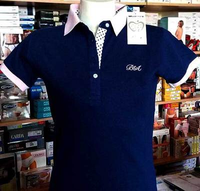 Polo Woman Baci & Abbracci with Logo Embroidered & Print On Neck Art. BA01301 Bl