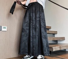 Chinese Style Mens Wide Leg Pants Casual Summer Baggy long trousers