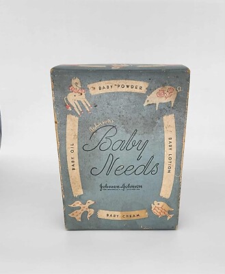 Vintage Johnson & Johnson Baby Box - Johnson's Baby Needs Gift Box Only