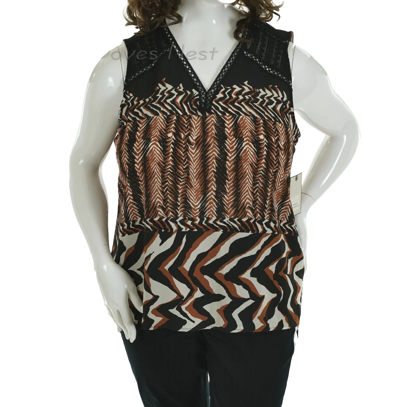 Prendas para mujer Dana Buchman con estampado de animales de negocios