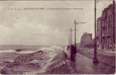 CPA 62 ca. Le Touquet BOULOGNE SUR MER Boulevard Sainte-Beuve bei Flut 1905