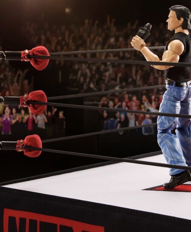 NEW) WWE Ultimate Edition WCW Monday Nitro Ring With Eric Bishoff