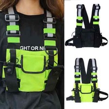 Tactical Chest Bag for Men Vest Streetwear Bag Waist Pack Unisex Black Chest