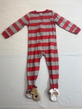 Just One You Carter's Toddler Footie Pajamas Christmas Santa Claus Reindeer 3T